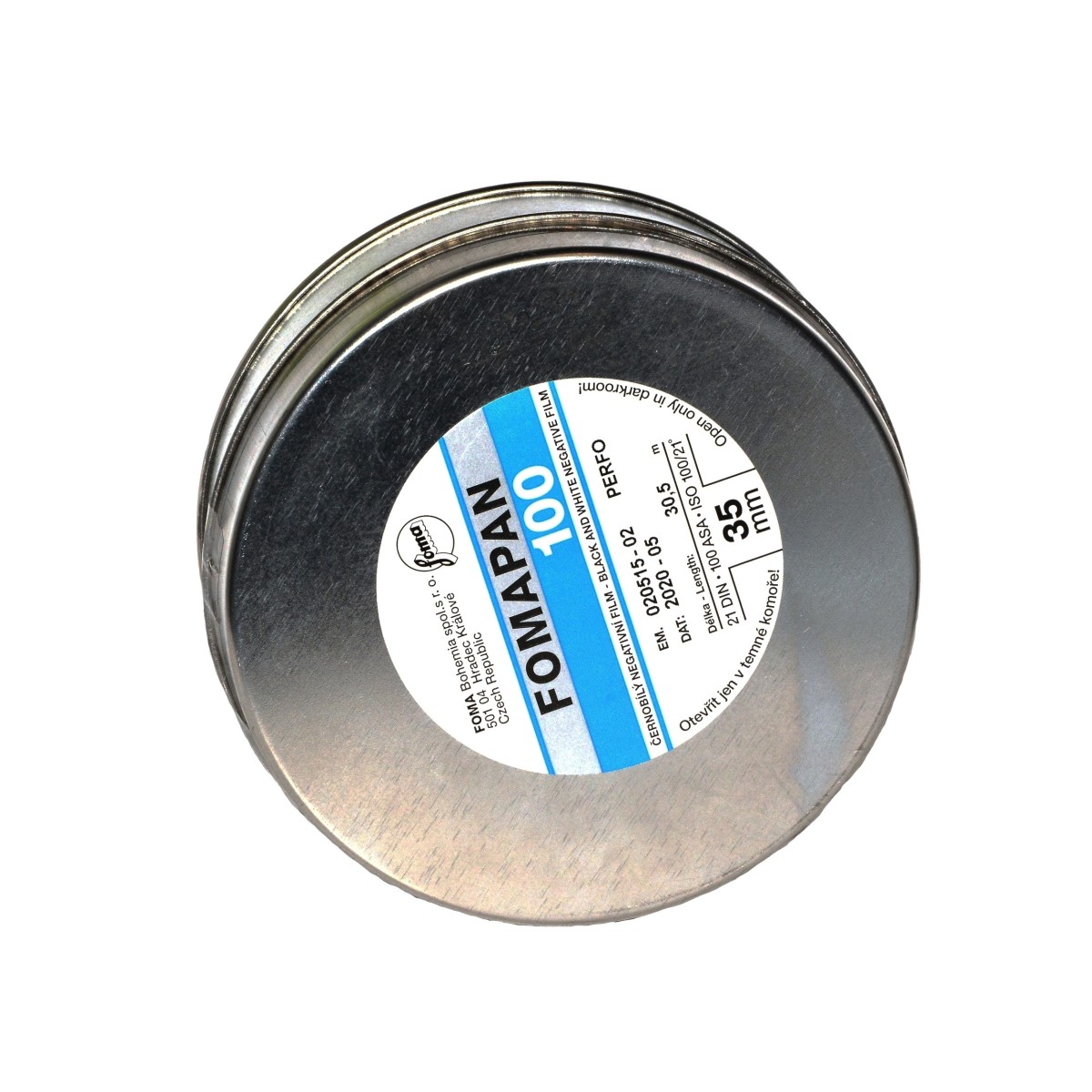 Foma Fomapan 100 30,5 m. film z puszki z metra