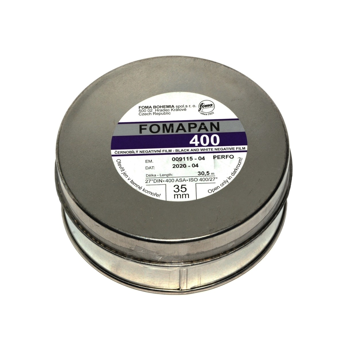 Foma Fomapan 400 17m. film 35mm. z puszki z metra NA ZAMÓWIENIE