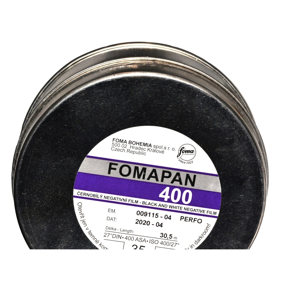 Foma Fomapan 400 17m. film 35mm. z puszki z metra NA ZAMÓWIENIE