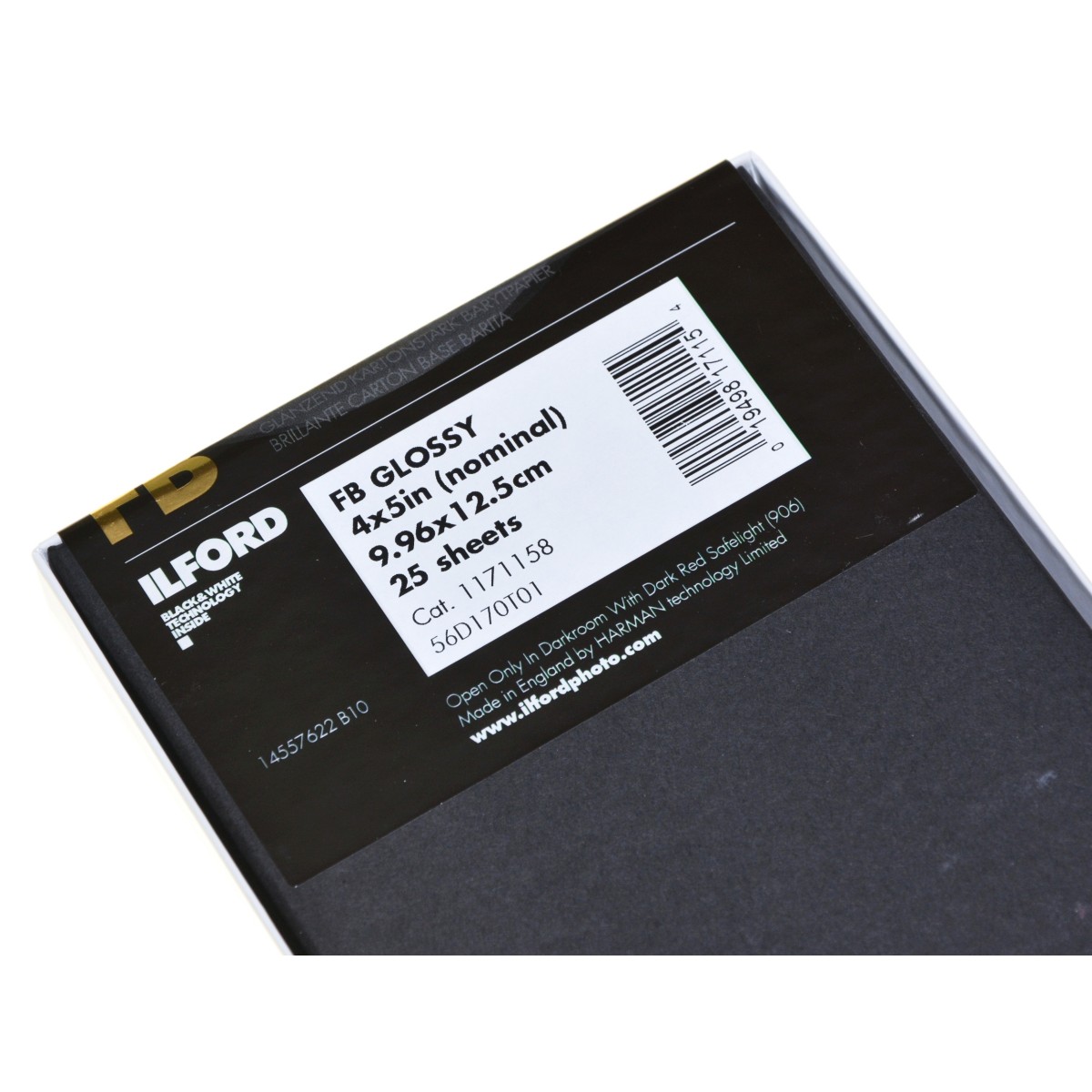 Harman Direct Positive papier BARYT błysk 4x5"/25 (10,2x12,7cm) wprostpozytywowy