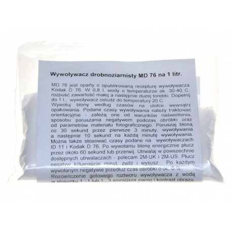 2M Wywoływacz normalny MD76 na 1 litr do wywoływania klisz