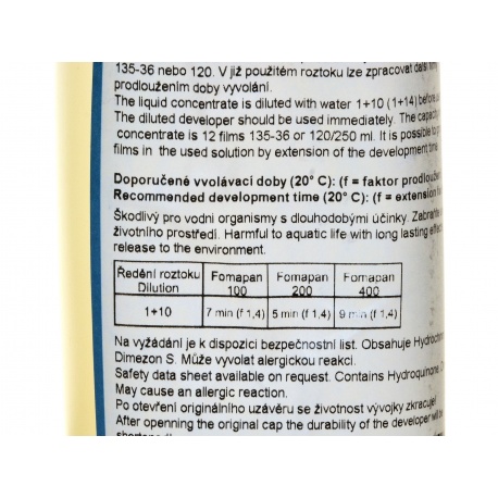 Foma Fomadon LQN 0,25 l wywoływacz normalny do filmu