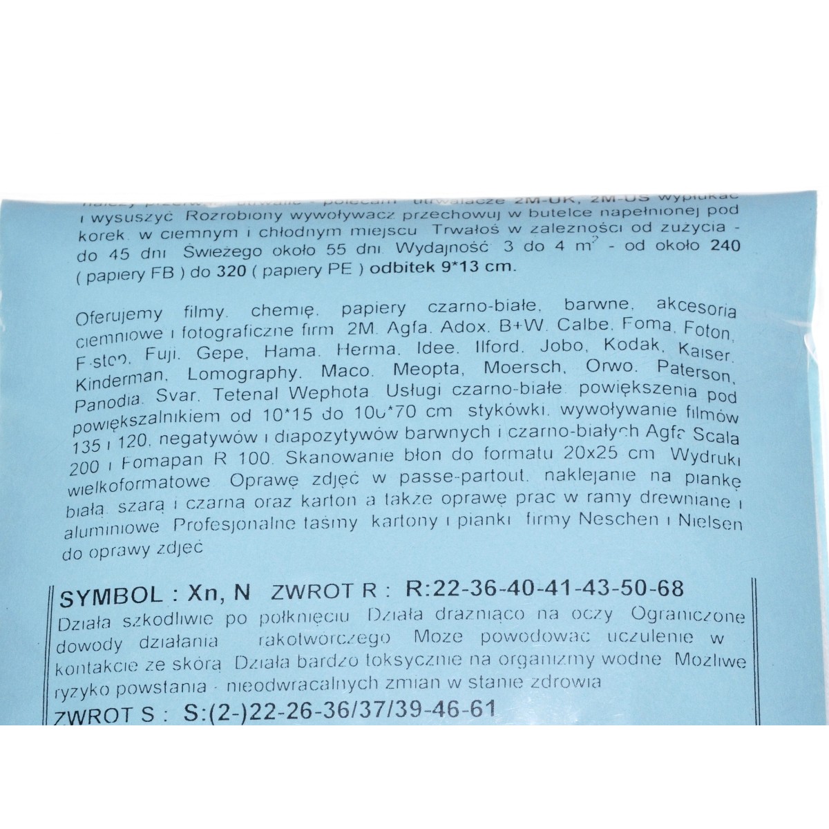 2M-PN Wywoływacz normalny do zdjęć na 2 litry