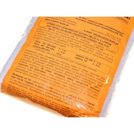 2M-US Utrwalacz szybki uniwersalny na 5 litrów do błon filmów odbitek BW