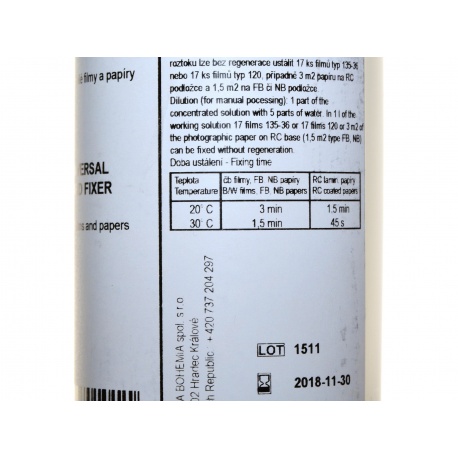 Foma Fomafix 500 ml. na 3 litry, stężony - utrwalacz uniwersalny B&W