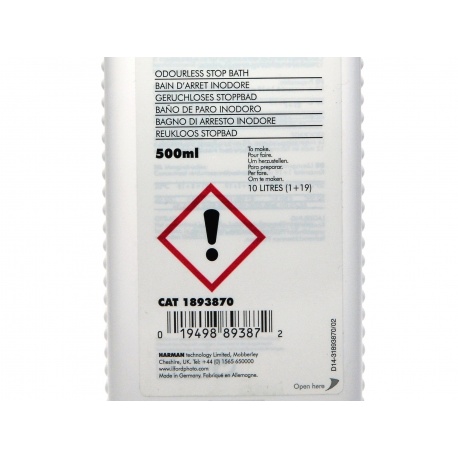 Ilford Ilfostop 500 ml. przerywacz bezwonny ze wskażnikiem