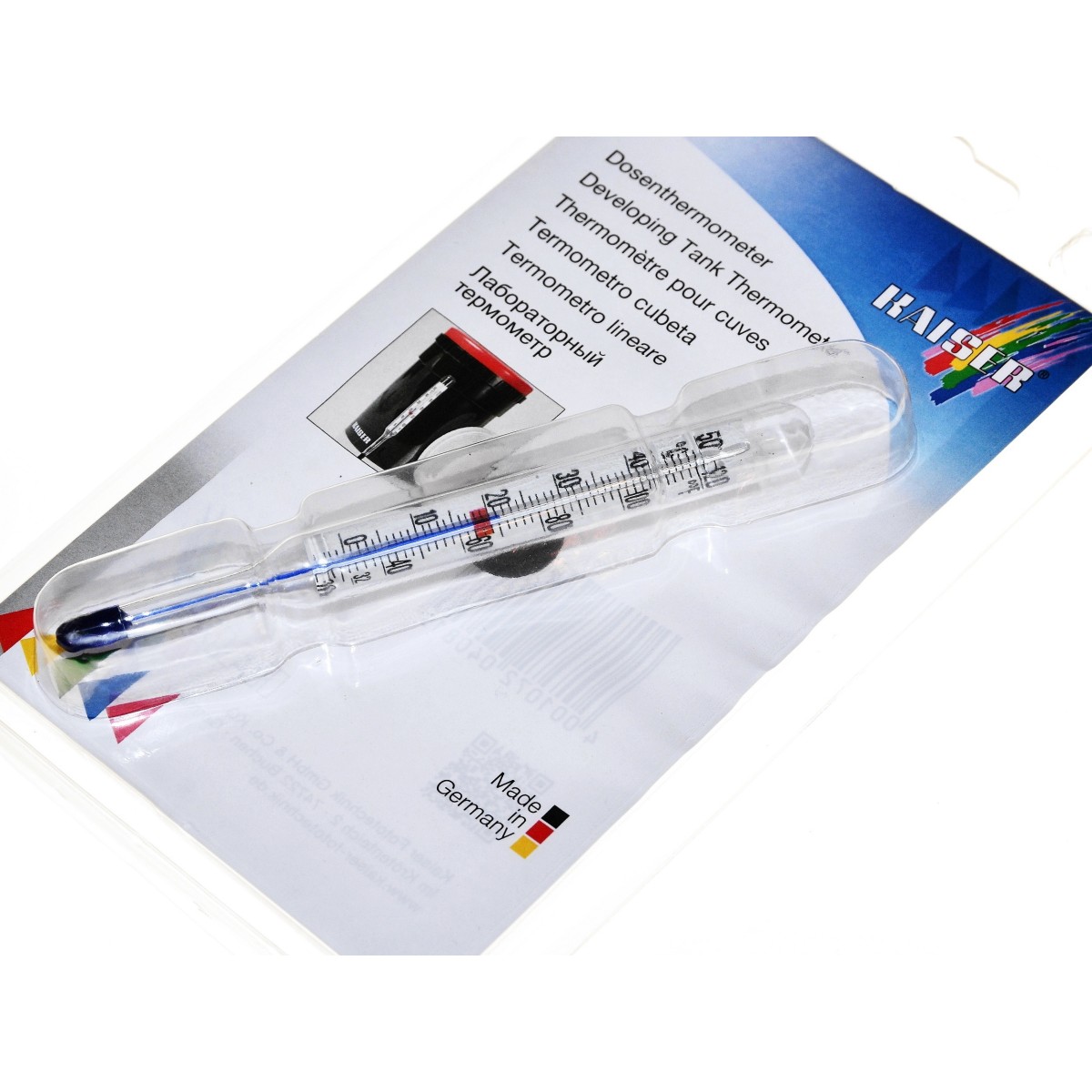 Kaiser Termometr szklany +/- 1 C -5+50 C (4081) do koreksu i filmu