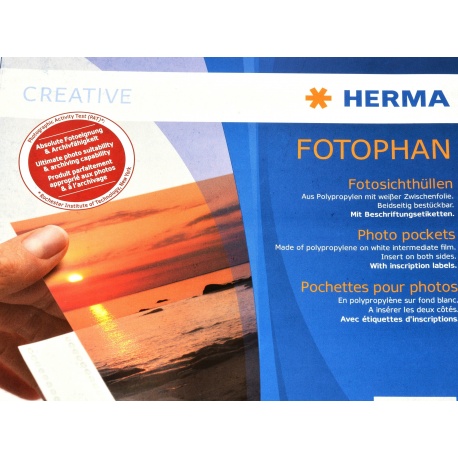Herma Koszulki na zdjęcia 13x18cm 10szt (2 odbitki w poziomie, białe) 7587