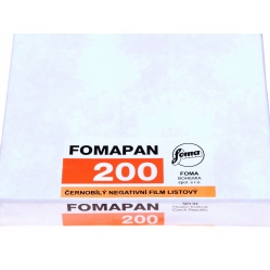 Foma Fomapan 200 4x5" 10,2x12,7 cm. 50 sztuk do aparatu