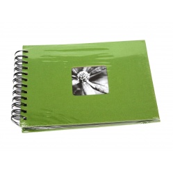 Hama Album Fine Art 24x17cm - 50 kartonowych czarnych stron z pergaminem - zielony