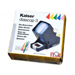 Kaiser Przeglądarka Diascop 3 na baterie lub 230V (2005) do dia i klisz