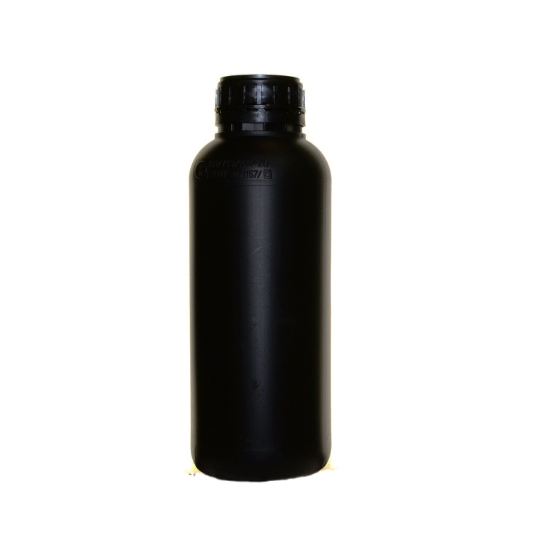 Butelka czarna z nakrętką - 1 litr do chemii fotograficznej