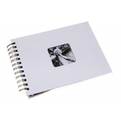 Hama Album Fine Art 24x17cm - 50 kartonowych czarnych stron z pergaminem - biały