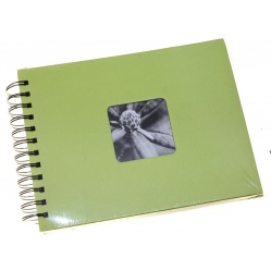 Hama Album Fine Art 24x17cm - 50 kartonowych czarnych stron z pergaminem - zielony jasny