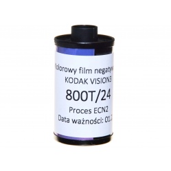 Film srebrowy Kodak Vision3 500T 800T/24 CineStill ECN2 kolor